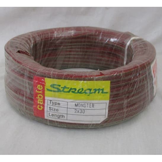 Kabel Listrik Transparan 2x30 Kabel Audio Kabel Serabut 25 Yard