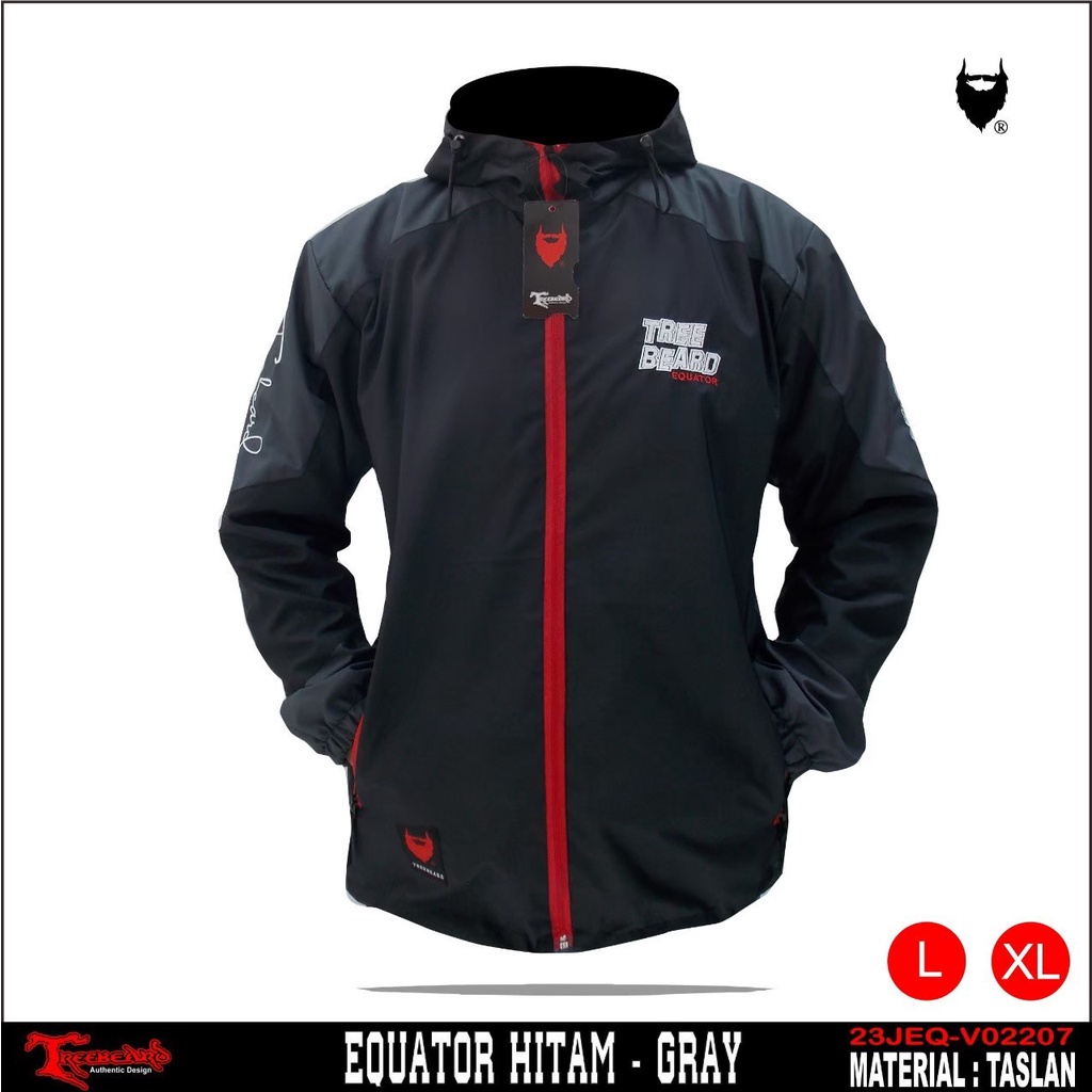 TURUN HARGA ! Equator Jaket Gunung Pria Waterproof Anti Air Taslan Jaket Outdoor Hiking Windproof Original Treebeard