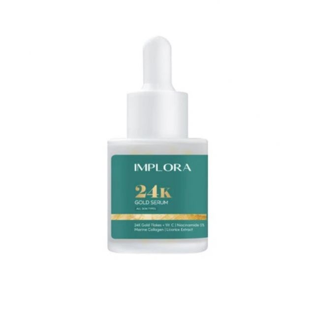 (BPOIMPLORA FACE SERUM LUMINOUS BRIGHT SERUM ACNE PEELING MIDNIGHT SERUM WAJAH IMPLORA-IMP GOLD SERUM