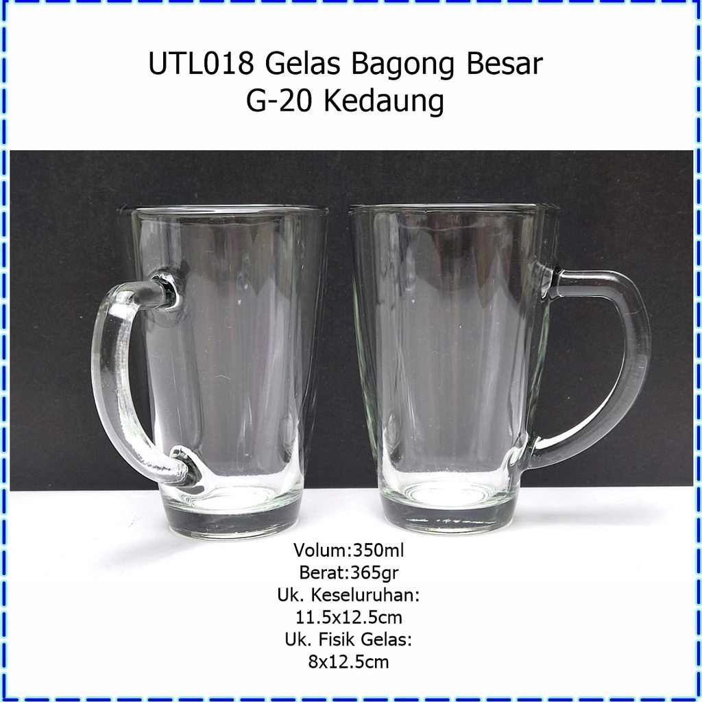 [1pcs] UTL030L Gelas Kopi/Gelas Susu MM38-14 IMG Glass 350ml