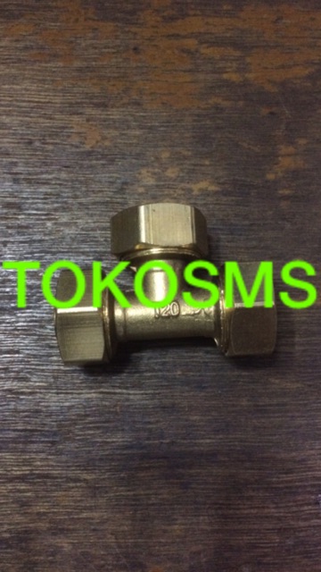 Tee sambung T pipa air panas model rifeng ukuran 3/4  inci 20mm x 20 mm T 1620