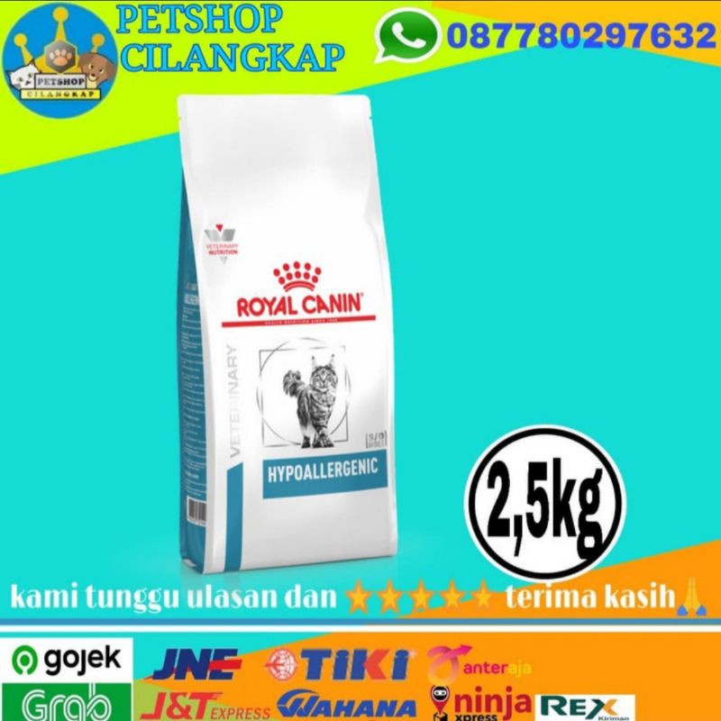 Royal Canin Veterinary Hypoalargenic cat 2,5kg | dry catfood rc khusus alergi kulit