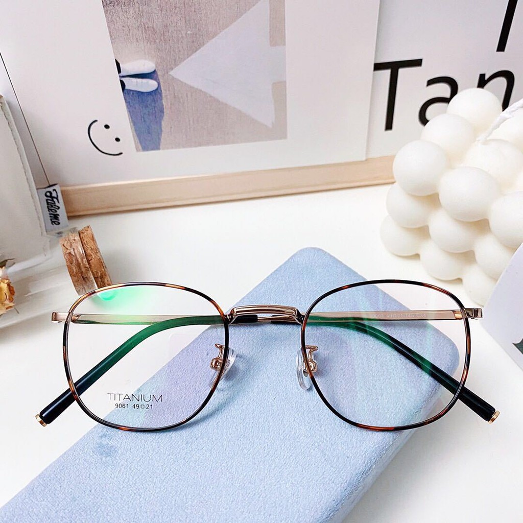 ♥TMALL88♥ Kacamata Baca Frame KM73 Anti Radiasi Metal Gaya Retro Untuk Pria / Wanita