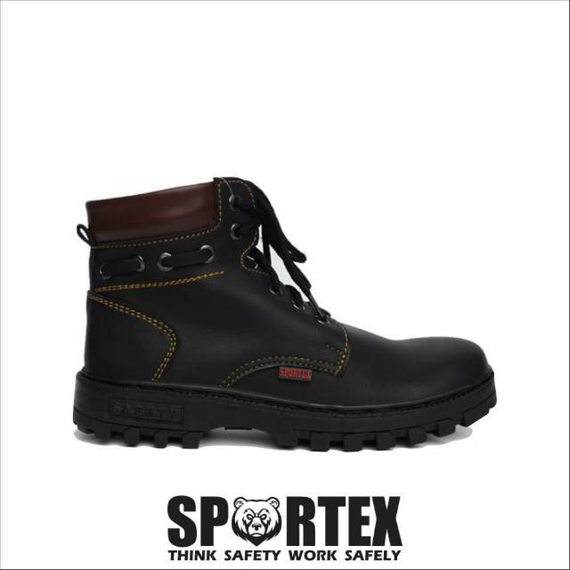 Sepatu Safety Pria Ujung Besi / safety shoes / type xs hitam by sportex