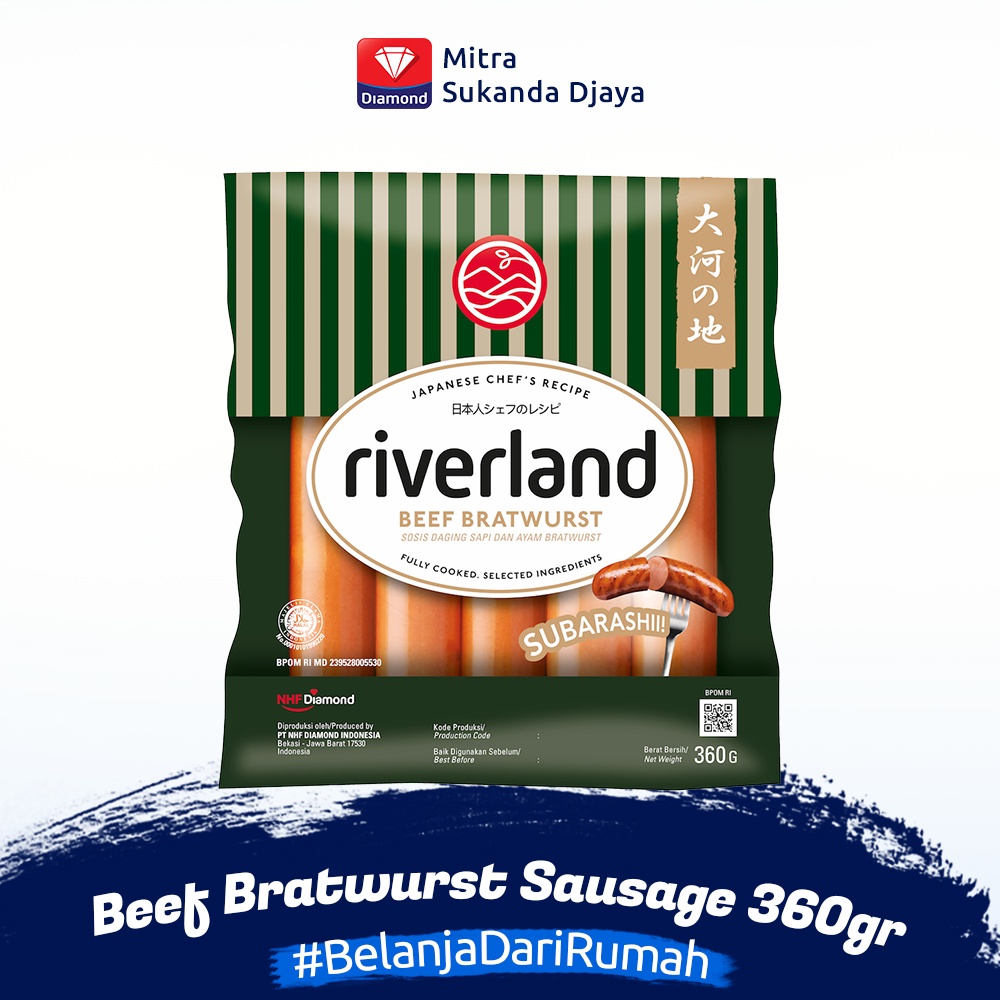 

RIVERLAND Beef Bratwurst Sausage / Sosis ala Jepang 360 gr