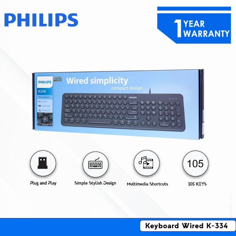 philips keyboard wired K-334 keyboard usb