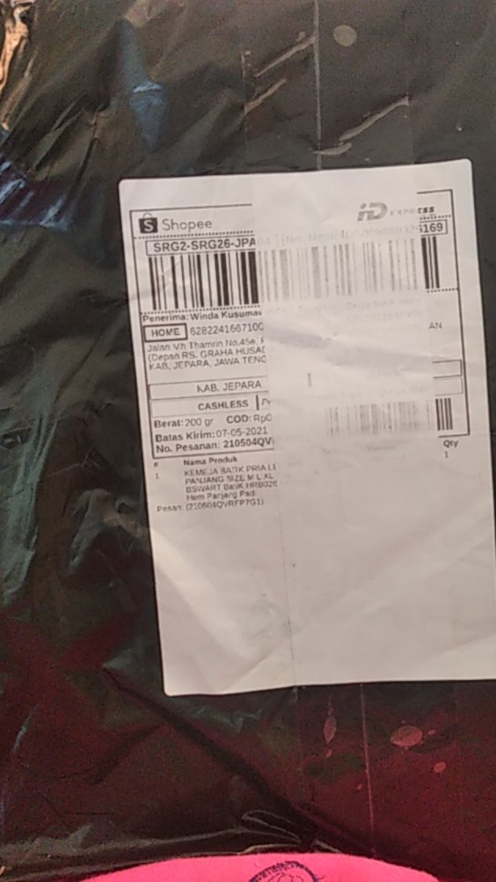 Kemeja Batik Pria Lengan Panjang Size M L Xl Xxl  Bswart Batik Hrb026 Kenongo Hem Panjang Padi