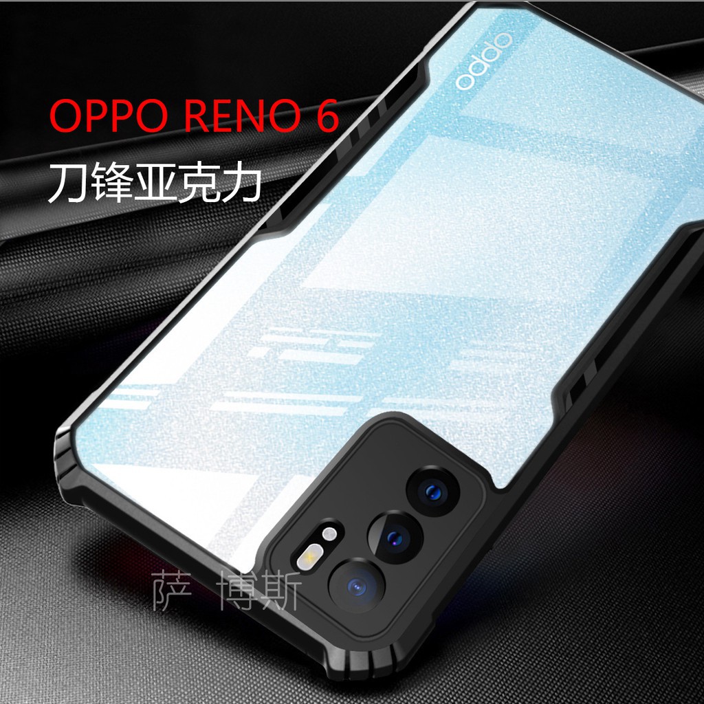 Soft Case casing kondom cover Oppo Reno 6 5G Shockproof Armor Transparan Hardcase Oppo