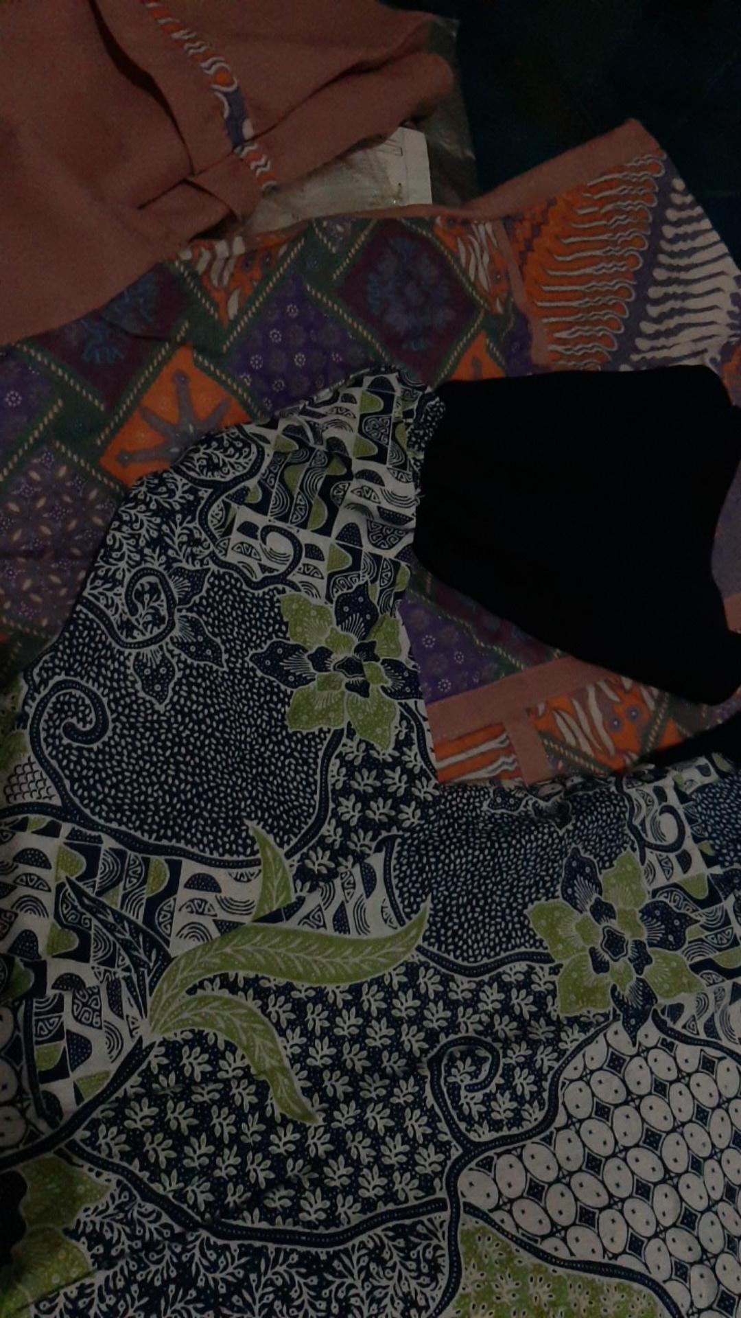 Tey-17 Batik Wanita Asj Sa Hrb026 Kenongo Kemeja Tosca Pendek