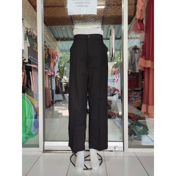 Celana kulot hw panjang bahan linen sakura / American Drill