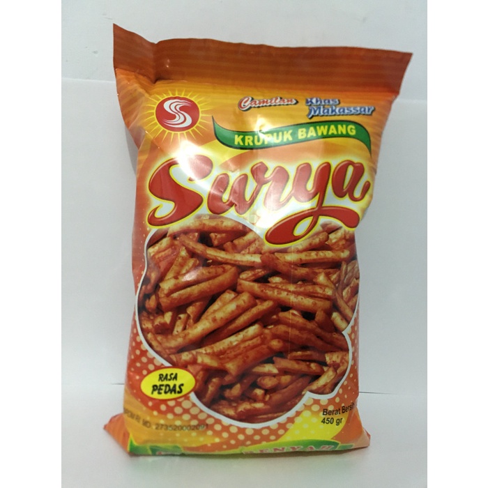 

MURAH kerupuk bawang surya 450 gr