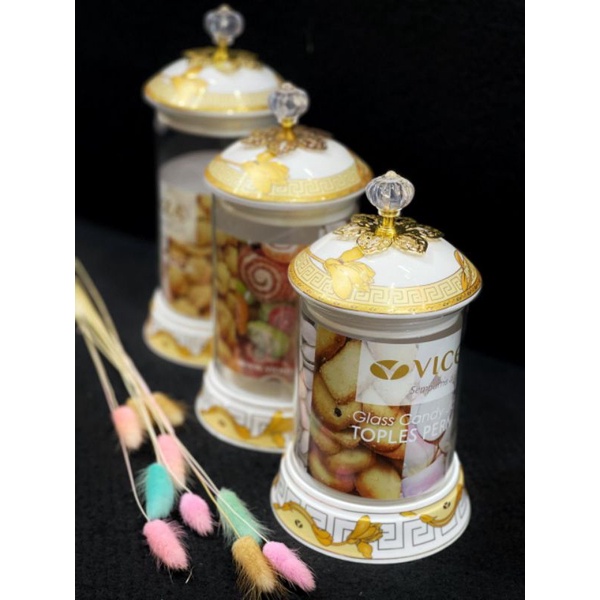 toples vicenza motif lili cantik mewah gelok kue lebaran