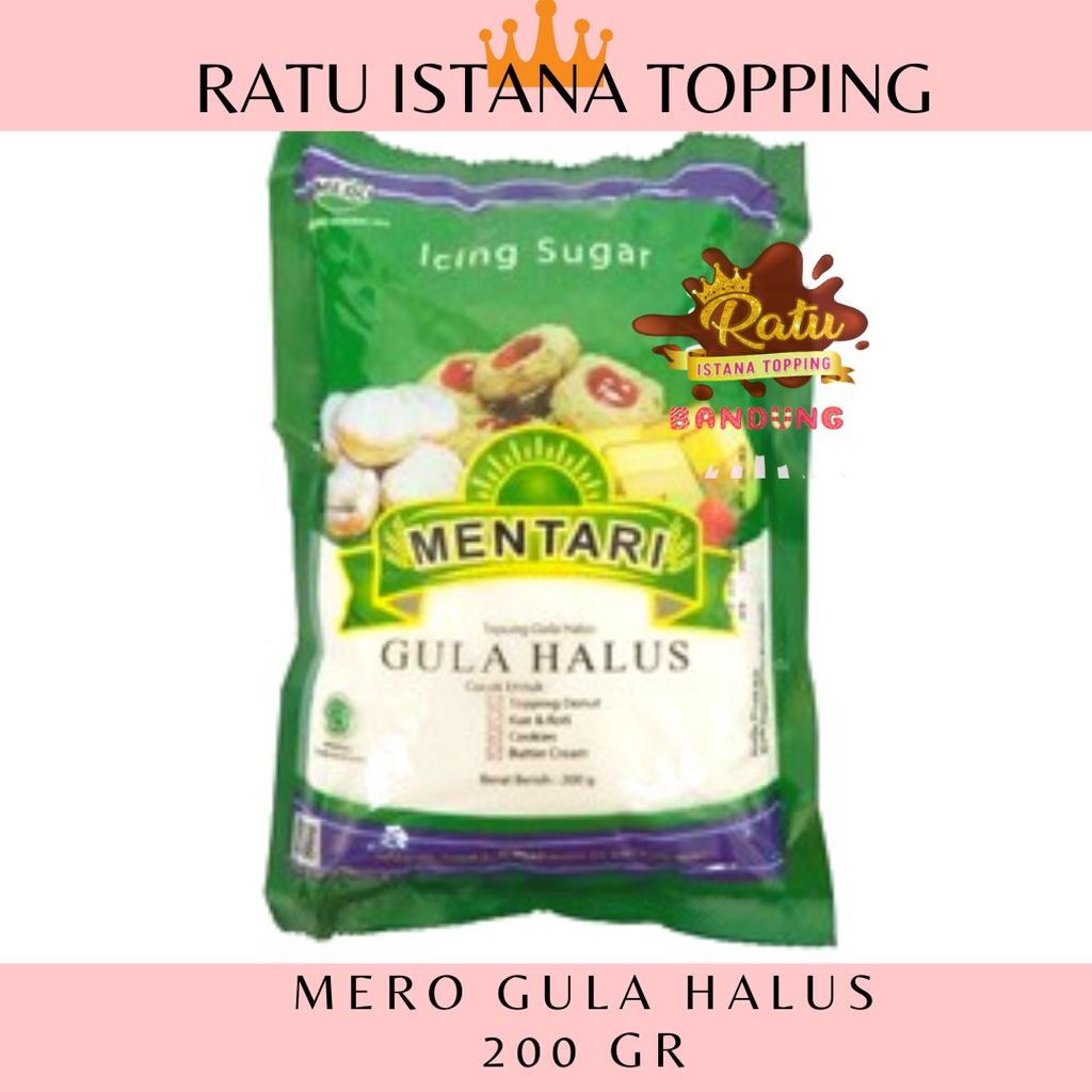 

MERO MENTARI ICING SUGAR TEPUNG GULA HALUS 200 GR