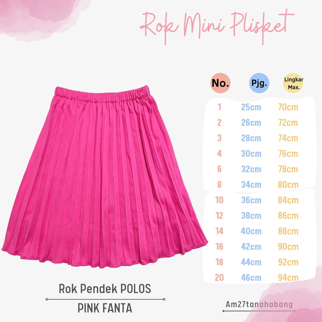 ROK PLISKET ANAK Hyget Super 1-12 tahun RMP010 Part3 AFCR - POLOS Pendek