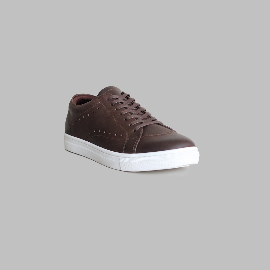 ARTAP - Sepatu Sneakers Kulit Asli - Alordi CH Brown White Sole