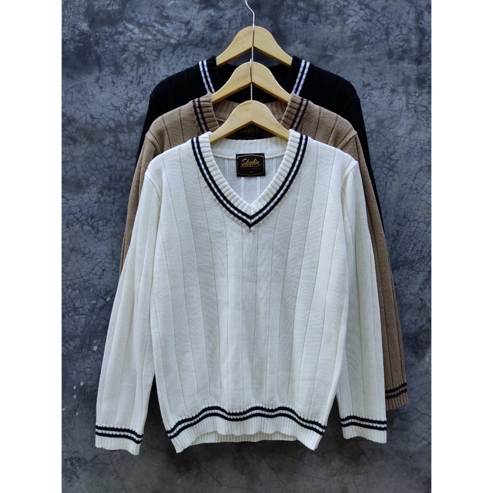 Sweater Vneck Street Wool SKYLIN