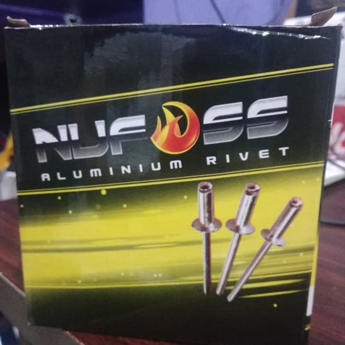 nuffos paku rivet 4 mm   blind rivet 4 mm x 12.7 mm   nuffos 550