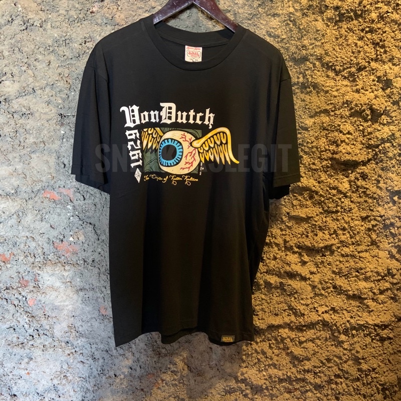 vondutch baju kaos pria original 100% hitam