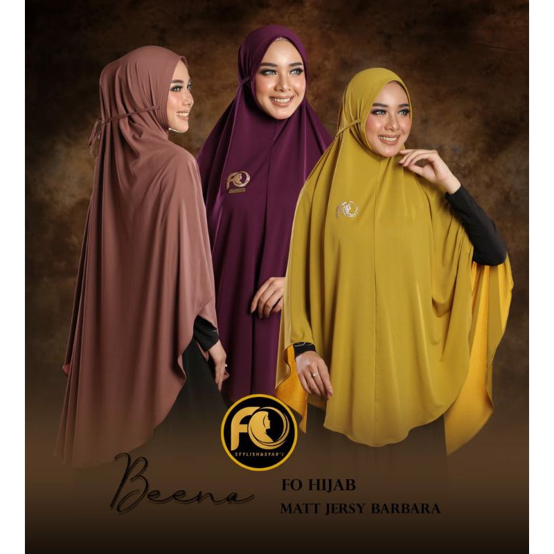Jilbab Bergo Non Pet Jumbo Premium FO Beena / Jersey Barbara Premium