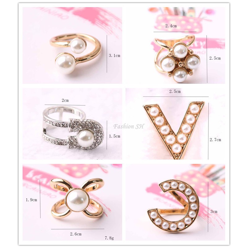 [korea Fashion]Cincin Tudung Brooch Buckle Clip Scarf Ring Collection5