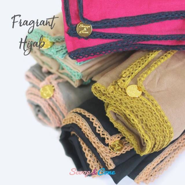 Fragrant Hijab black mocha grey cream fuschia Scoopandcone Scoop and Cone Scoop&cone Monel MNL