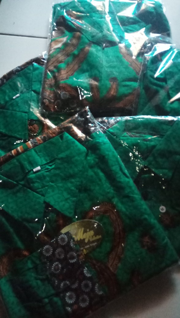 Batik Couple Keluarga Sania Ruffle Ori Ndoro Jowi Dnt Motif Tatantula Hijau