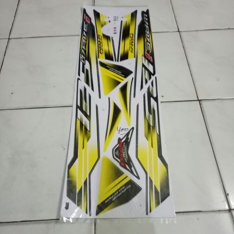 striping variasi lis body motor supra x 125 wave abu abu 2006/2010