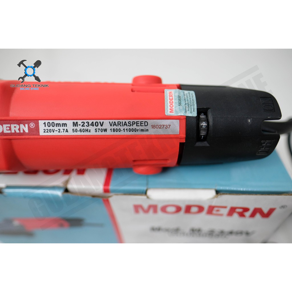 Mesin Gerinda Tangan 4&quot; MODERN M2340V Variable Speed / Mesin Gerinda Gurinda Grinda Tangan 4 Inch MODERN