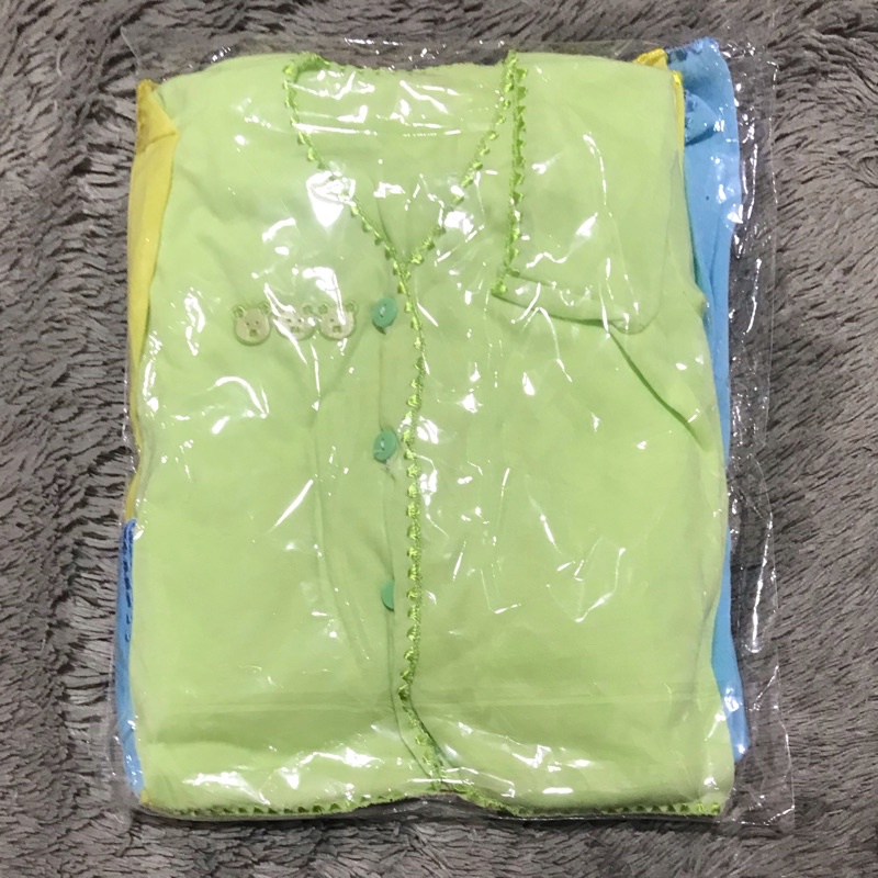 (3 setel) Setelan Baju Bayi Lengan Pendek dan Celana Pendek Polos