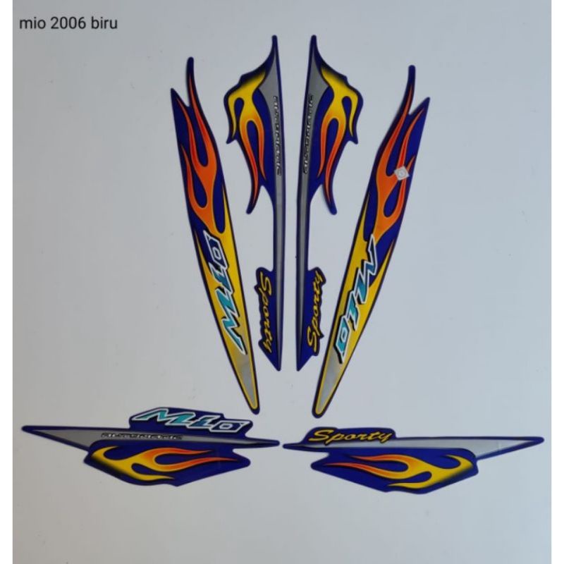 STRIPING MIO SPORTY 2006 BIRU