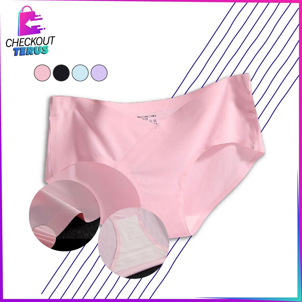 CT P37 Celana Dalam Seamless Wanita V Shape Low Waist Panties CD Wanita Polos Kolor Perempuan Underwear Wanita