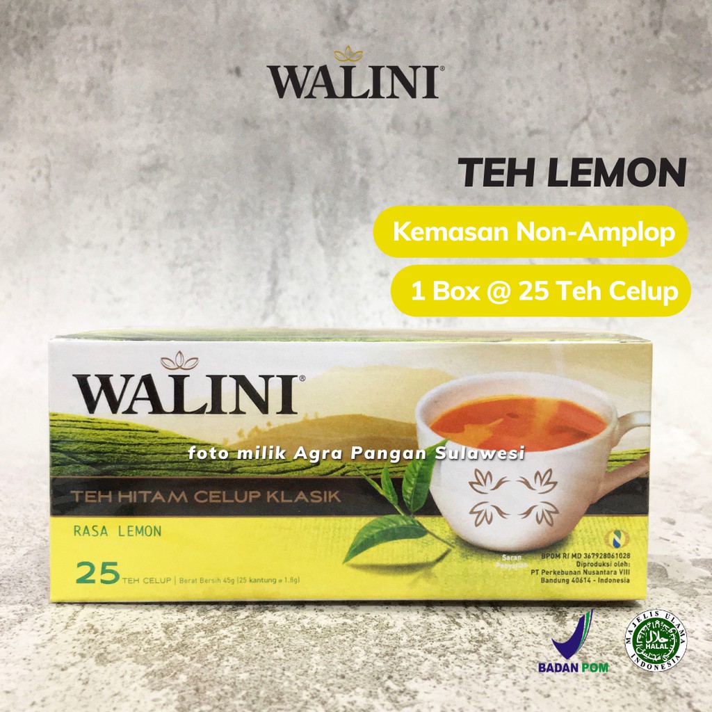 

Teh Hitam Lemon WALINI | Teh Celup Lemon Black Tea Kemasan Non Amplop