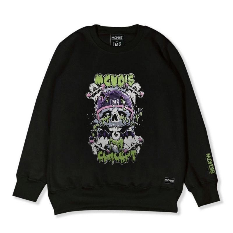 Sweater Crewneck Metal Mc voic pria/cewe Premium Distro