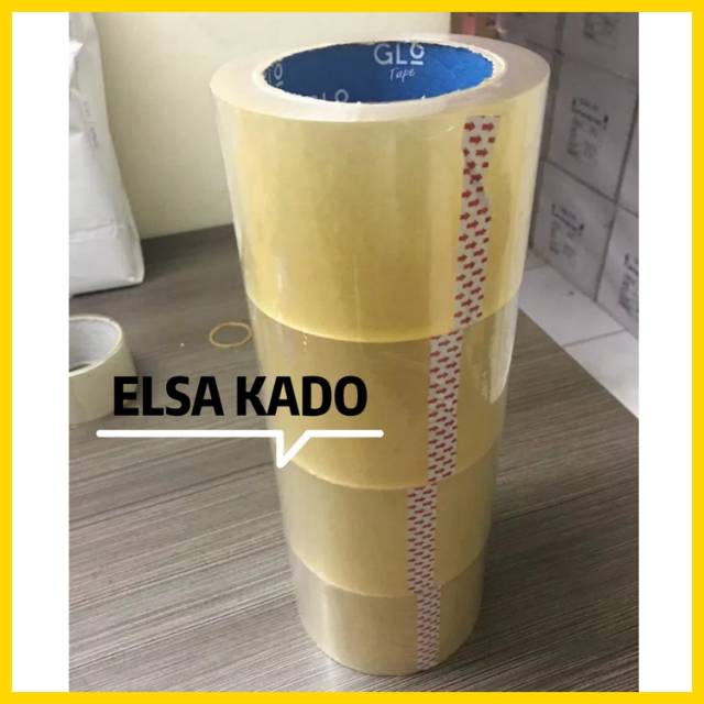 

lakban bening coklat 40mm x 90yard glo tape selotip kwalitas daimaru
