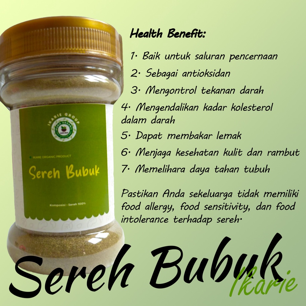 

Sereh Bubuk Ikarie Organic 59 gr