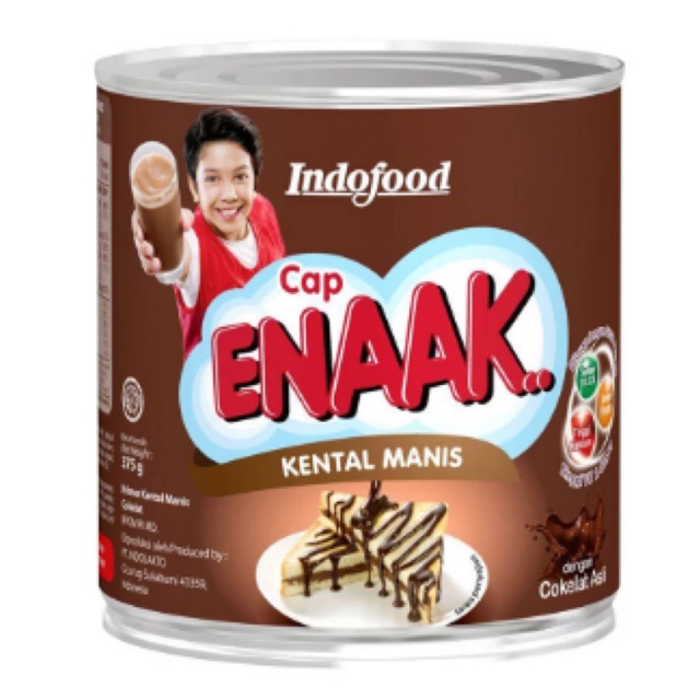 ENAAK Susu Krimer Kental Manis Coklat 370 gr