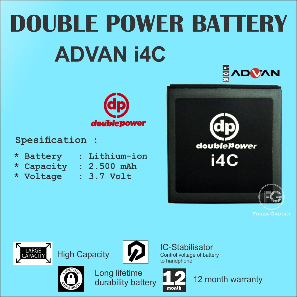 BATTERY DOUBLE POWER ADVAN I4C / I4A 2500MAH