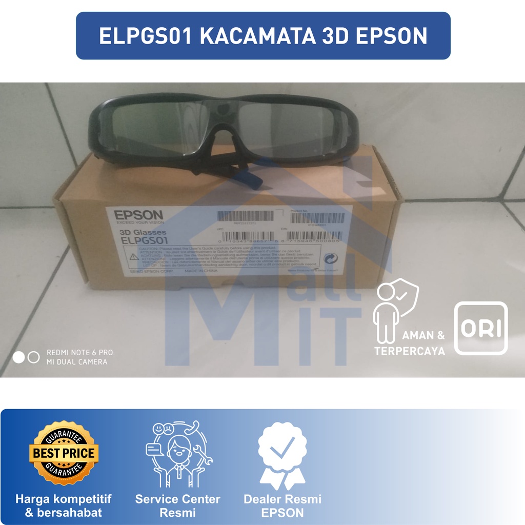 ( Bisa Cod ) Kacamata 3D Aktif EPSON ELPGS01 Proyektor EH-TW8000 EH-TW6000 TW8000