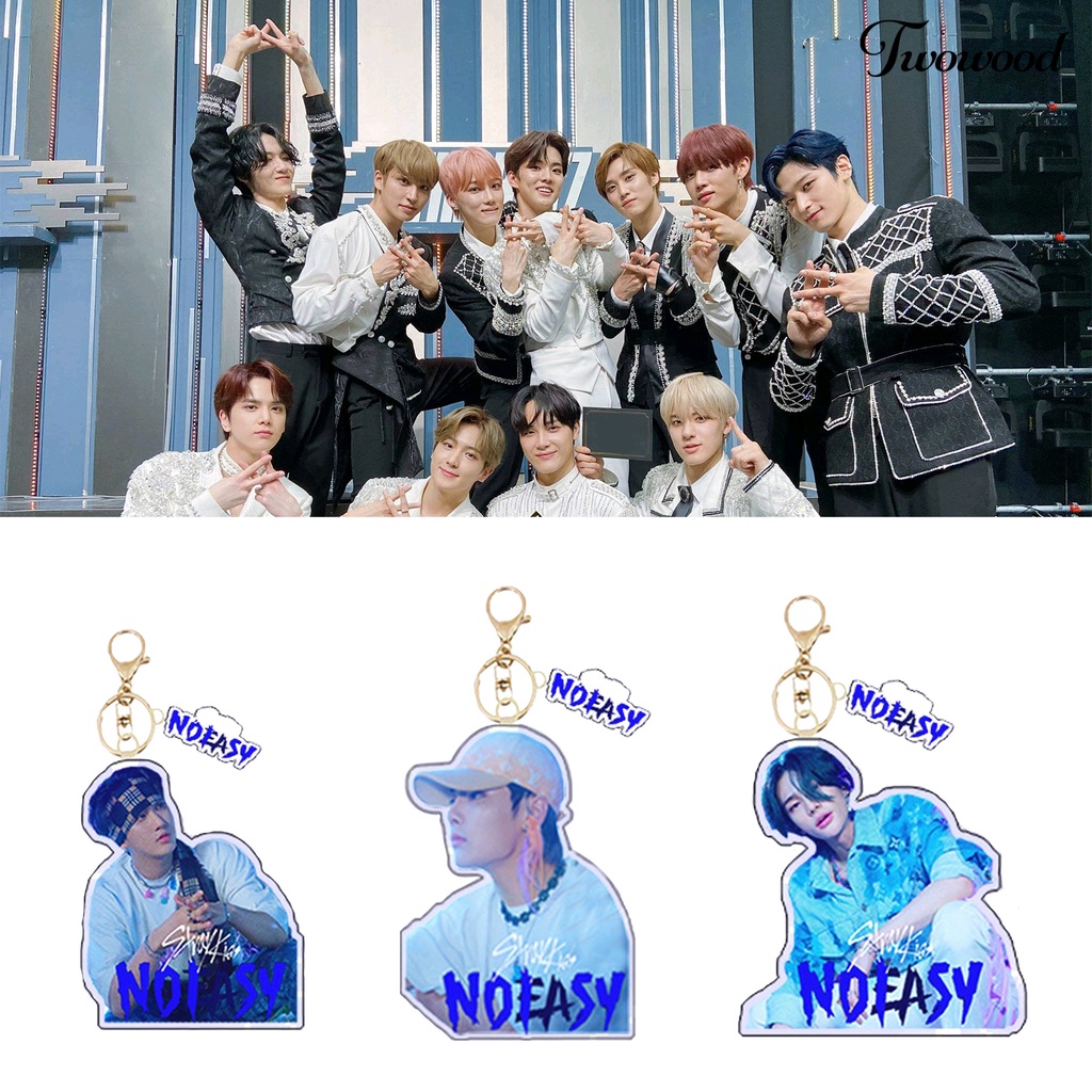 Twowood Gantungan Kunci Desain Kartun Straykids Bahan Akrilik DIY