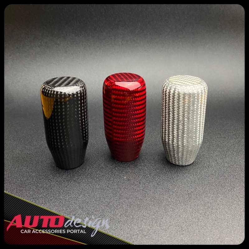 Gear Shift Knob Mobil Tuas Persneling Carbon Universal untuk Manual Transmisi