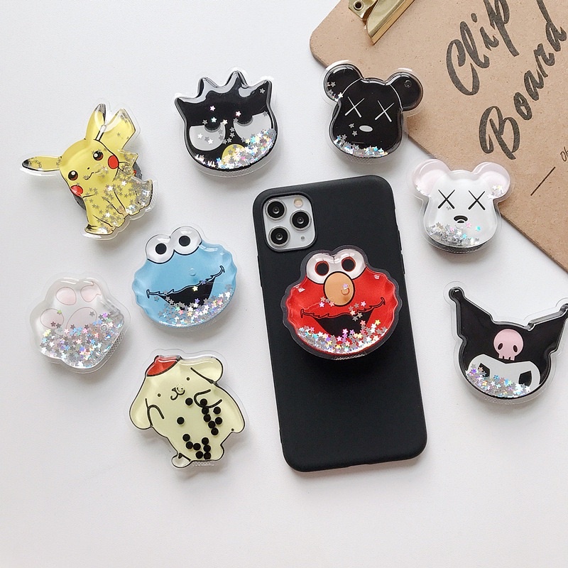 Reseller Welcome - Pop Socket HP 3D Gliter Karakter Cartoon / Pop Socket 3D / Aksesoris HP Bahan Premium