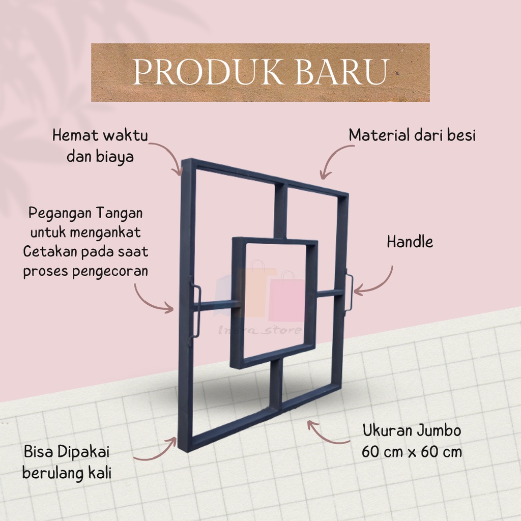 DIY - Cetakan Paving Persegi Paving Block Murah - Cetakan Paving Praktis Mudah Digunakan