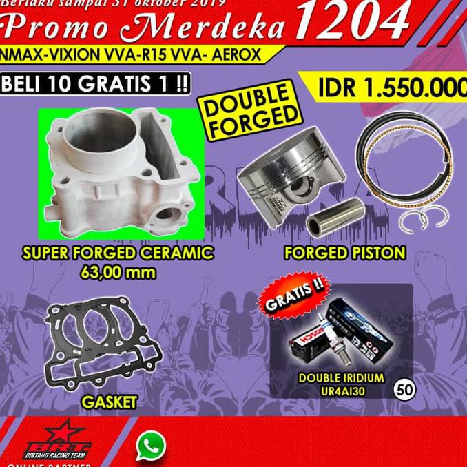 PAKET SUPER Bore Up BRT 63mm Ceramic Yamaha Nmax Aerox