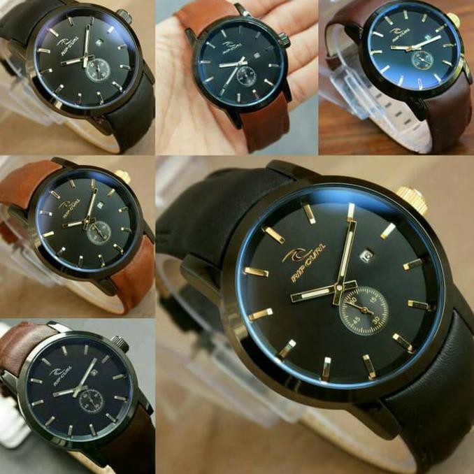 Jam Tangan-Sale-Terbaik-84S01 Jam Tangan Pria Ripcurl Detroit Kulit