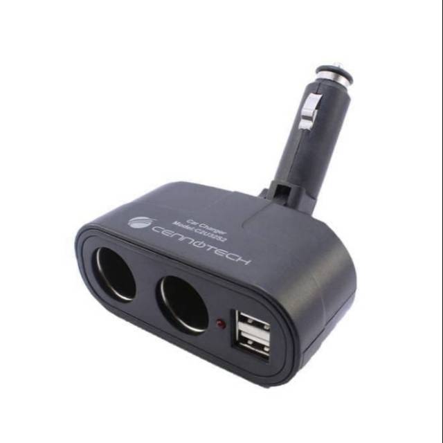 Car Charger 2 USB Port 2 Socket Cennotech C2U32S2