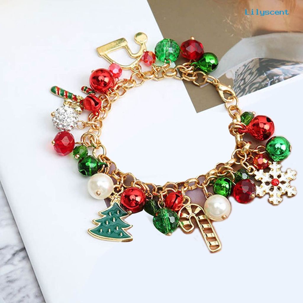 Gelang Kristal Imitasi Bentuk Pohon Natal Snowflake Bahan Alloy Untuk Pesta