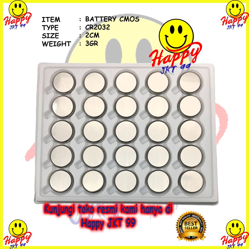 [ HAPPY JKT 99 ] BATERAI BATTERY CMOS CR2032 CR2032 ORIGINAL