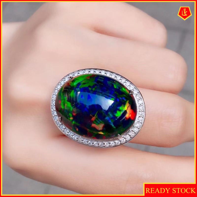 [Ready Stock]New Luxury Opal Ring Fashion Luxury