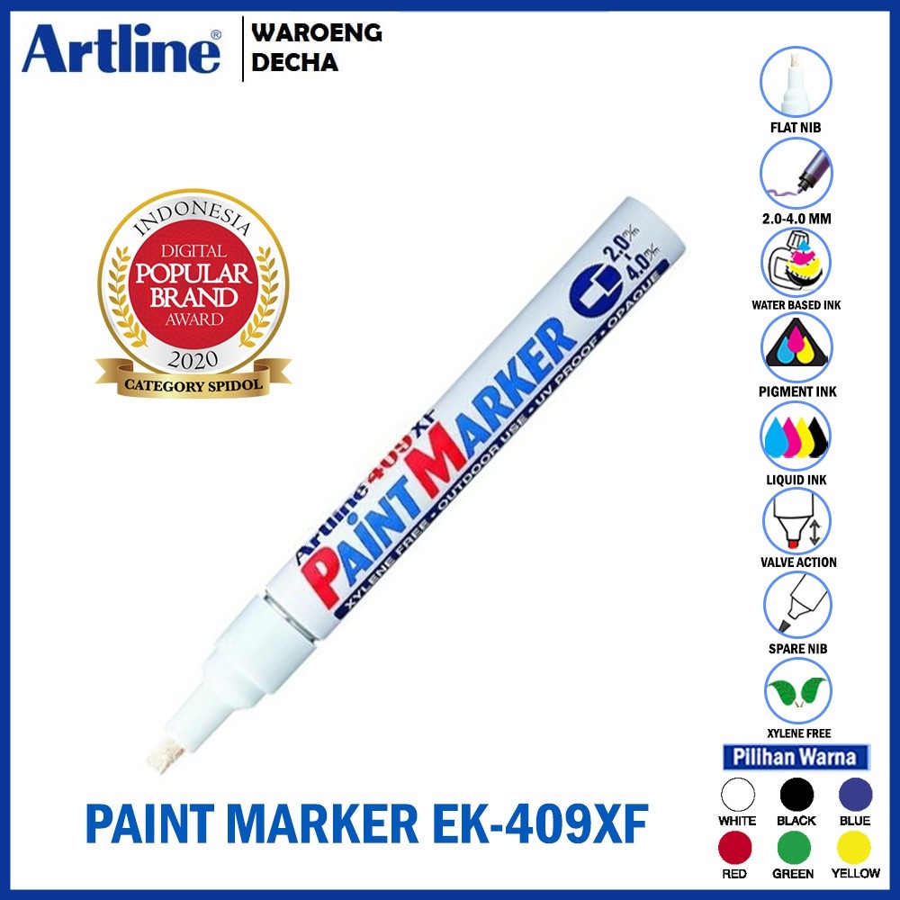 

SPIDOL KAYU ARTLINE Spidol Paint Marker EK-409XF