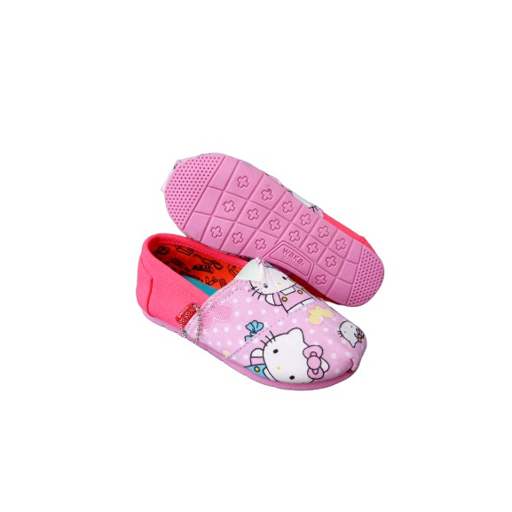 SEPATU SLIP ON ANAK PEREMPUAN KARAKTER MOTIF HELLO KITTY PINK KIDS TERMURAH